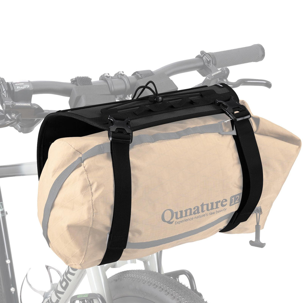 ROCKBROS soporte de manillar para bolsas delantera, fijación robusta, hasta 12 litros y 54 cm de an., universalmente compatible, estable y a prueba de arañazos, para bicicletas de carretera, gravel y montaña