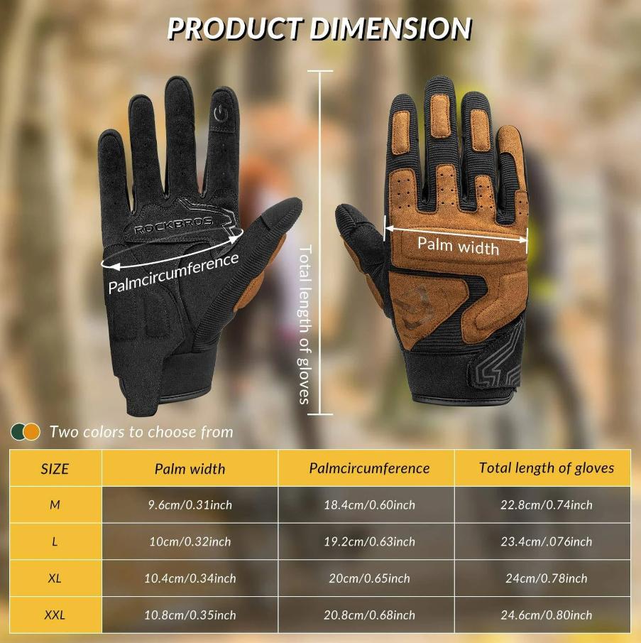 ROCKBROS Guantes de Moto Pantalla Táctil a Prueba de Viento Guantes de Moto para Hombres
