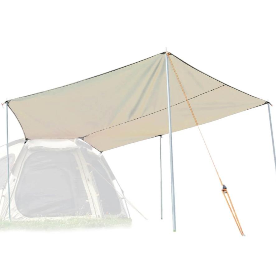 ROCKBROS tienda de campaña para exterior tipo cúpula impermeable protección solar ventilación 360° 2 puertas 4 ventanas UPF 50+ protección contra la lluvia 2000 mm ultraligera para 1-2 personas
