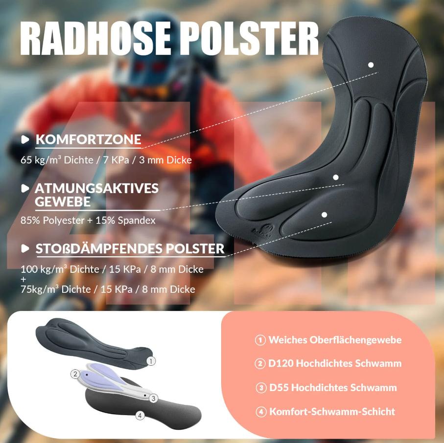 ROCKBROS TVI pantalón corto de ciclismo para mujer con tirantes, acolchado, de secado rápido, ajuste elástico y transpirable, para viajes intensos, con acolchado de esponja de alta densidad y bolsillos elásticos