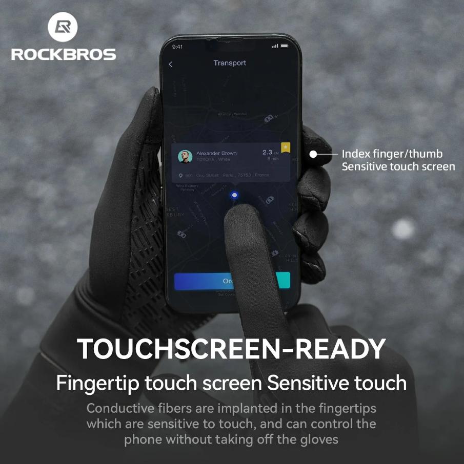 Guantes para bicicleta de invierno de grafeno