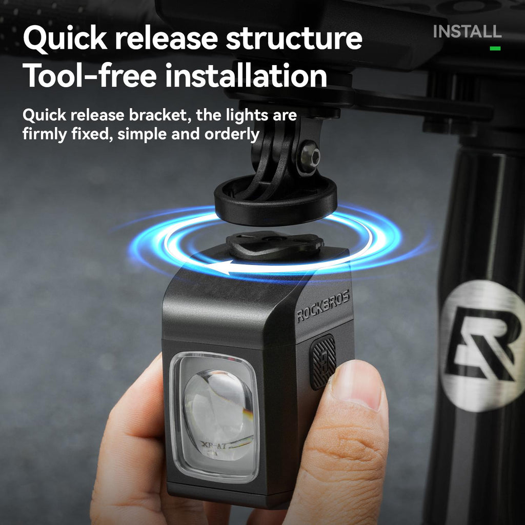 ROCKBROS Bike Light with Remote Digital Display 1600LM 4000mAh IPX6 - M8