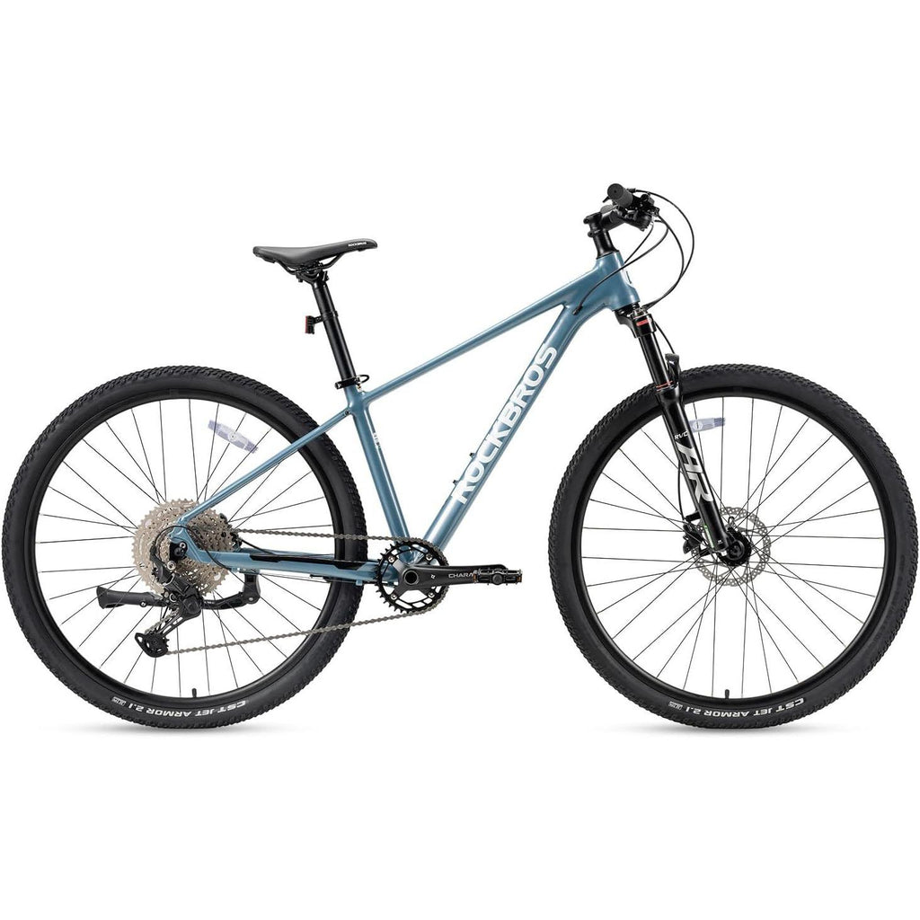 ROCKBROS MT400 bicicleta de montaña de 29 inch de aluminio con CUES U6000, cambio de 10 velocidades, frenos de disco y precarga ajustable del amortiguador para hombres y mujeres