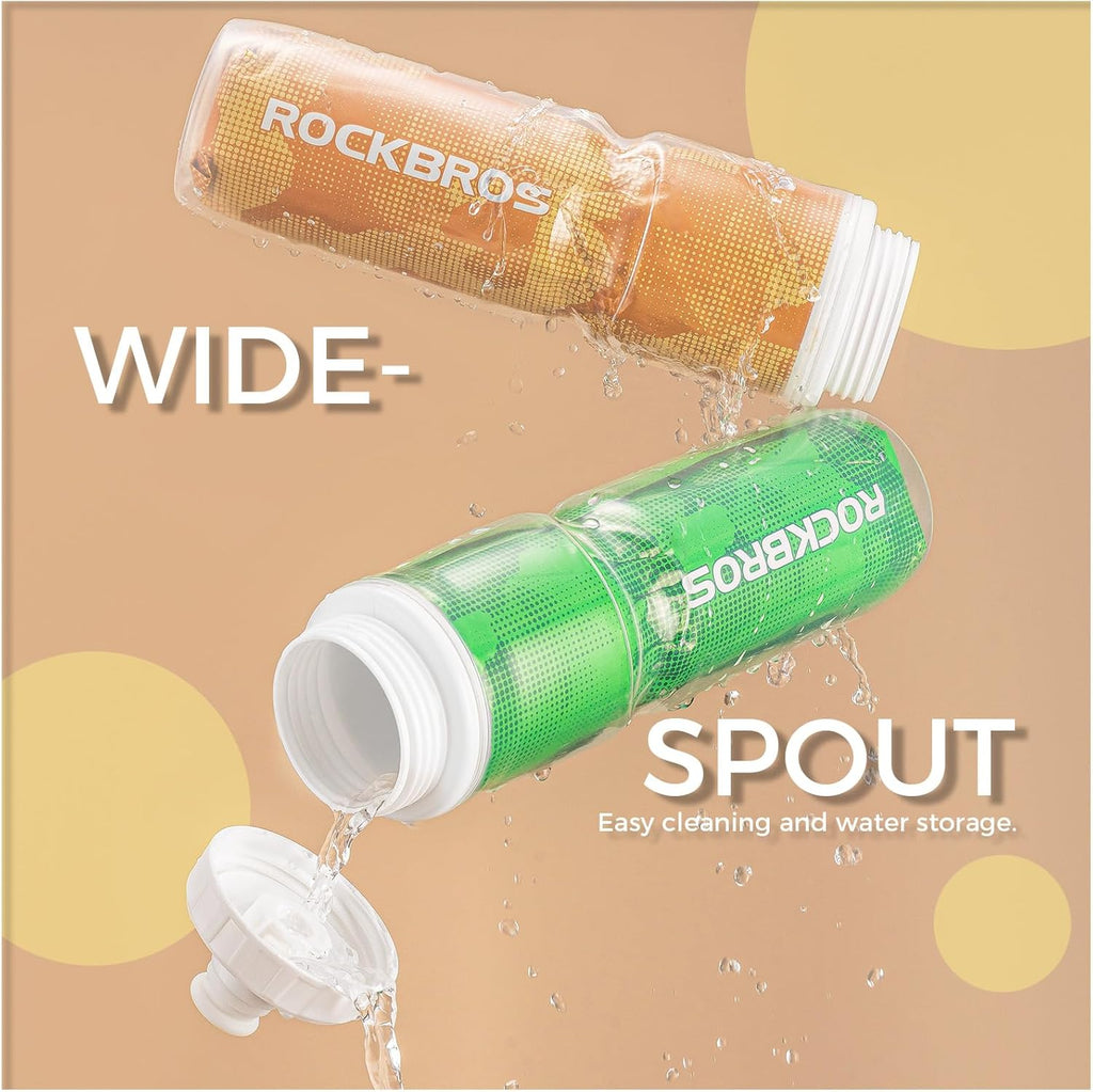 ROCKBROS botella de agua para bicicleta 670 ml, a prueba de fugas, botella deportiva con tapa de presión, sin BPA, ligera y robusta, para entrenamiento en bicicleta y senderismo, rosa