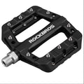 ROCKBROS Pedal de Bicicleta MTB Premium 9/16 Pulgadas con 3 Rodamientos de Bolas de Nylon Cr+Mo Acero Antideslizante Picos 10 Picos por Pedal 12x10.5x2cm Ligero y Duradero