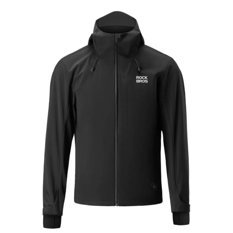 ROCKBROS Chaqueta de ciclismo con calefacción, puerto Tipo-C, sistema de calefacción integrado, puños a prueba de viento, bolsillos prácticos, apta para lavadora, para invierno y bicicleta eléctrica