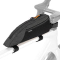 ROCKBROS Bolsa de tija superior para bicicletas gravel y de carretera, diseño espacioso con batería externa de 20.000 mAh, compartimento elástico de malla para herramientas y snacks