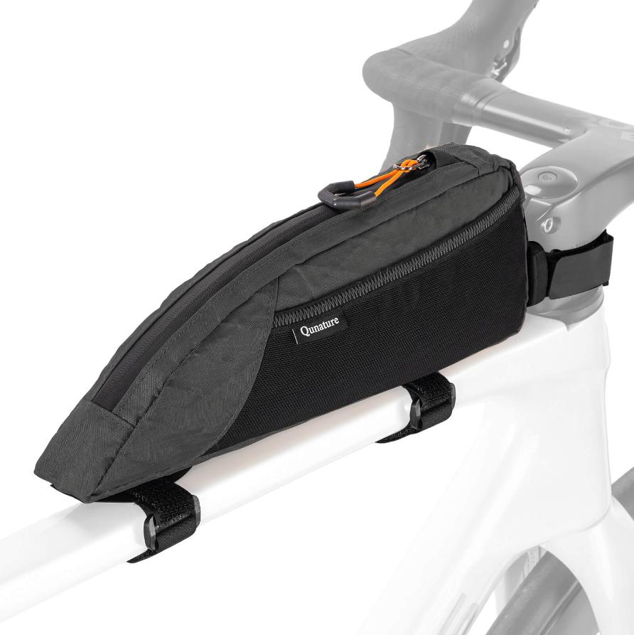 ROCKBROS Bolsa de tija superior para bicicletas gravel y de carretera, diseño espacioso con batería externa de 20.000 mAh, compartimento elástico de malla para herramientas y snacks