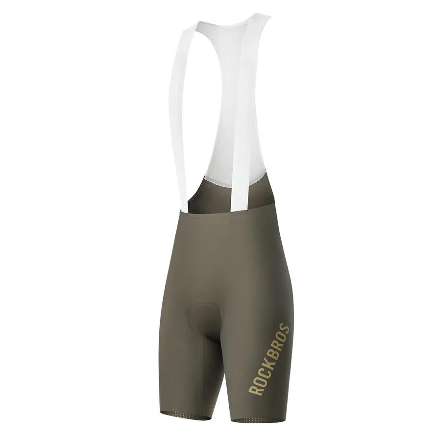 Pantalón de ciclismo ROCKBROS con bragueta acolchada, shorts bib para hombre, pantalón corto de bicicleta, pantalones con tirantes transpirables y de secado rápido para ciclismo en carretera y MTB