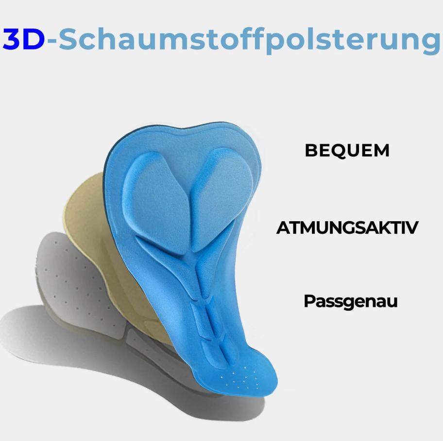 Pantalones con con cojín 3D, transpirable, elástico, reflectante, ergonómico, amortiguación de golpes, secado rápido, resistente al deslizamiento y duradero