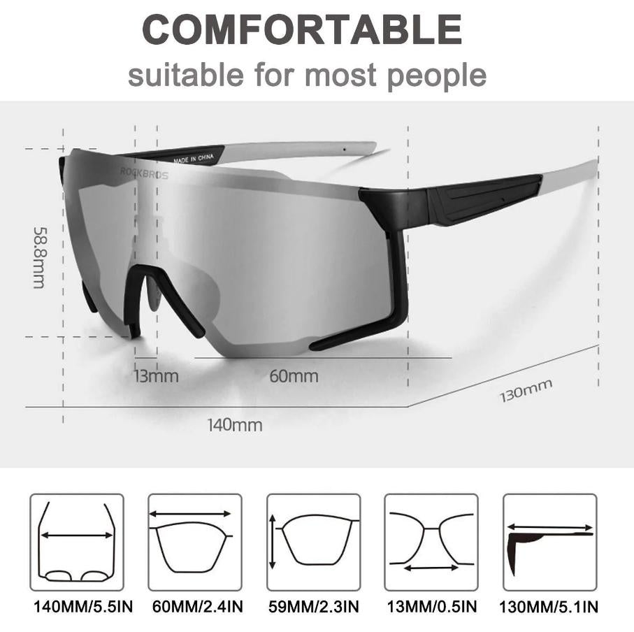 ROCKBROS-gafas de sol polarizadas para deportes al aire libre con , protección UV400, lentes HD y diseño de moda