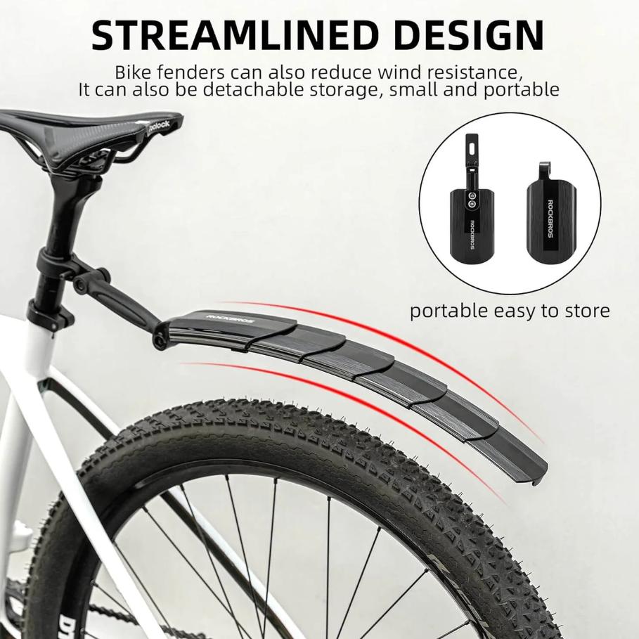Guardabarros Delantero Y Trasero Retráctiles Para Bicicleta