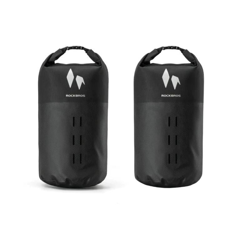 ROCKBROS bolsa impermeable para portapaciente de 7 L AS-156 RideMate para horquilla delantera de poliéster con cremallera y cierre de velcro de tres puntos