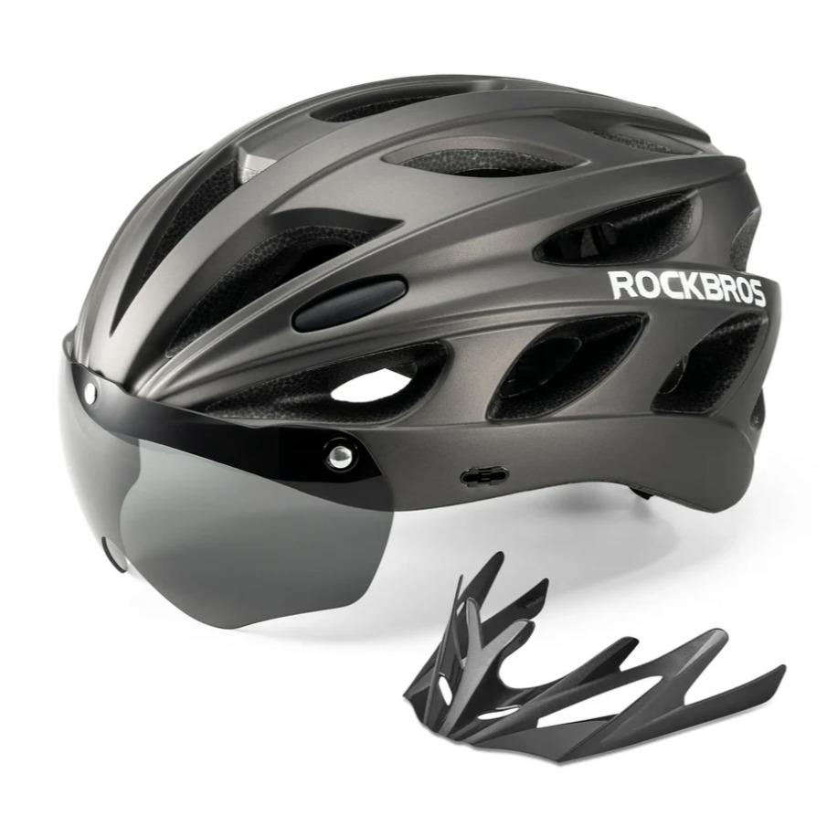 ROCKBROS casco de bicicleta infantil certificado CE con visera magnética, ultraligero 280 g, ajustable, forro interior desmontable, protección para la cabeza en bicicleta, patinete y actividades al aire libre, casco seguro para el día a día