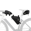 ROCKBROS Bolsa de Bicicleta Set Bolsa de Marco*2+Bolsa de Sillín*1 1.2L con Correa de Hombro Ajustable Multifuncional＆Ligero Instalado de Poliéster de Alta Densidad