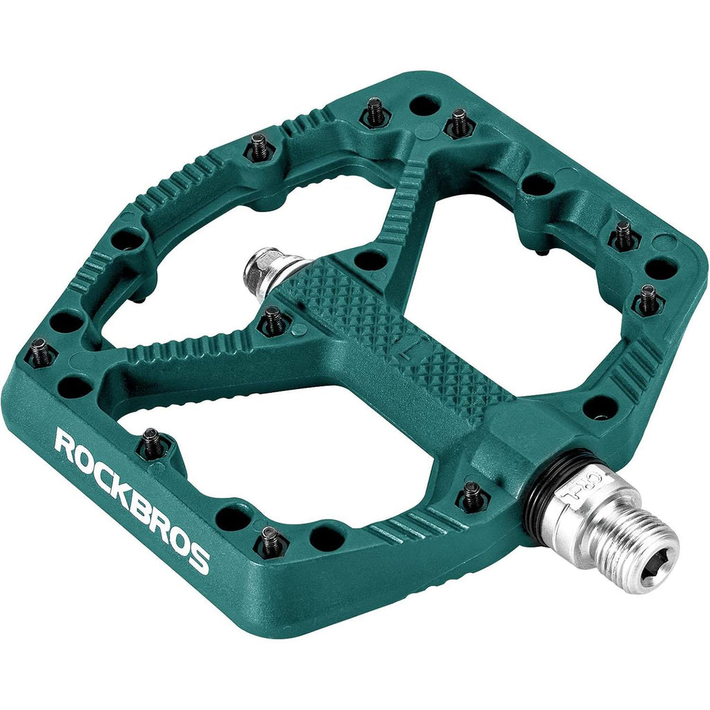 ROCKBROS Pedal de Bicicleta de Nylon MTB Pedal Antideslizante Resistente al Desgaste 9/16’’ Pedales para MTB, Bicicleta de Carretera, Bicicleta Eléctrica