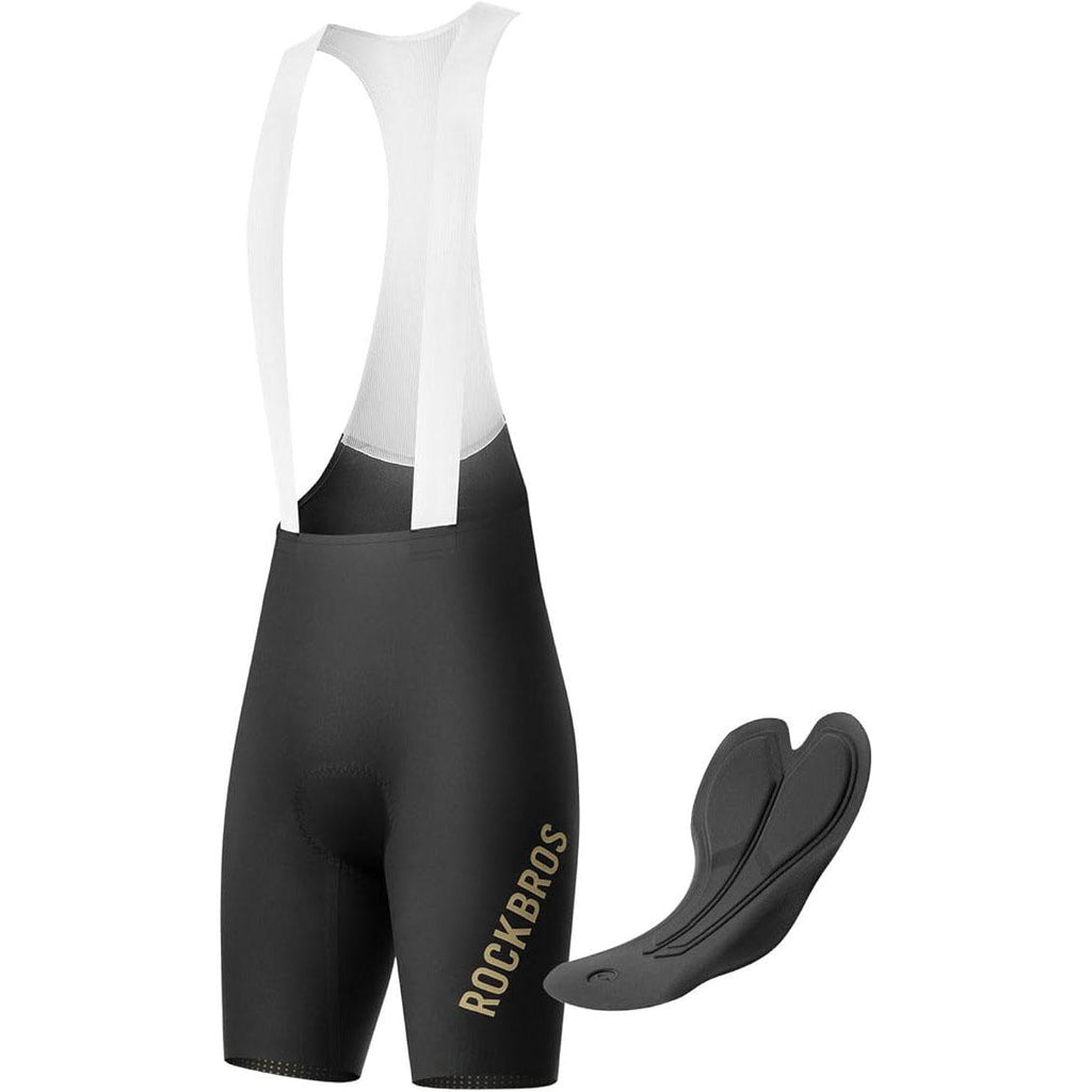 ROCKBROS shorts de ciclista con bragueta para hombre, sin costuras, acolchados, transpirables y elásticos, reflectantes, adecuados para bicicleta de carretera y MTB