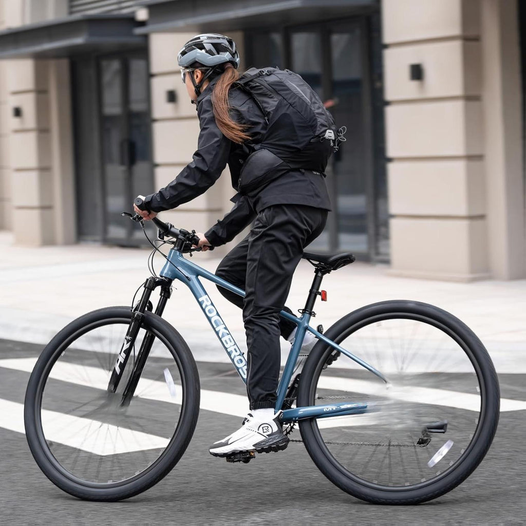 ROCKBROS MT400 bicicleta de montaña de 29 inch de aluminio con CUES U6000, cambio de 10 velocidades, frenos de disco y precarga ajustable del amortiguador para hombres y mujeres