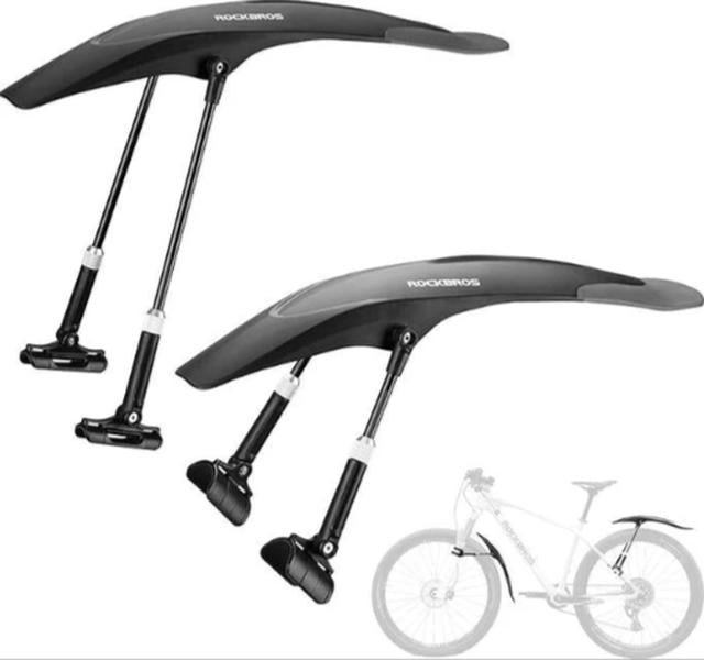 ROCKBROS Bicicleta Guardabarros Juego Delantero/Trasero Guardabarros de Bicicleta Flexible Guardabarros de Bicicleta Ajustable de Material PP con Goma de PET para 26-29 Pulgadas Ruedas Incluye Accesorios