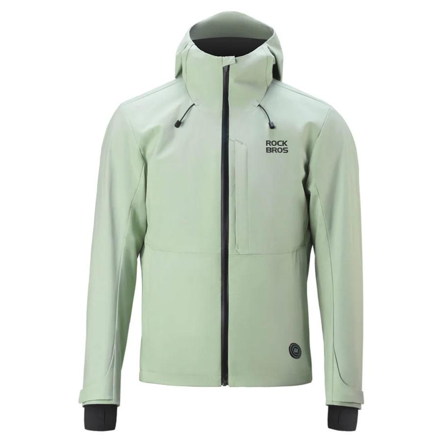 ROCKBROS Chaqueta de ciclismo con calefacción, puerto Tipo-C, sistema de calefacción integrado, puños a prueba de viento, bolsillos prácticos, apta para lavadora, para invierno y bicicleta eléctrica