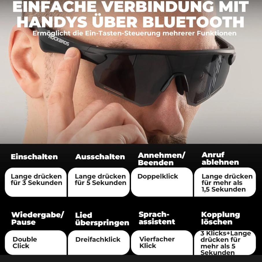 ROCKBROS Gafas electrónicas Gafas inteligentes de ciclismo – Fotocromáticas & Polarizadas Se adaptan a la luz en segundos Perfectas para bicicleta de carretera & MTB #GafasCiclismo #GafasDeportivas #TikTokGadget