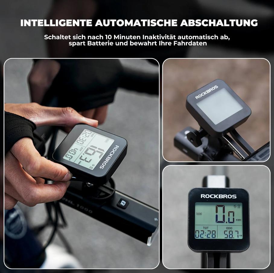 ROCKBROS computadora de bicicleta inalámbrica G1 con 35 horas de autonomía, pantalla antirreflejos de 2 inch y visualización de datos en tiempo real para uso en bicicletas de carretera y mountain bike, bicicletas urbanas, accesorios de ciclismo