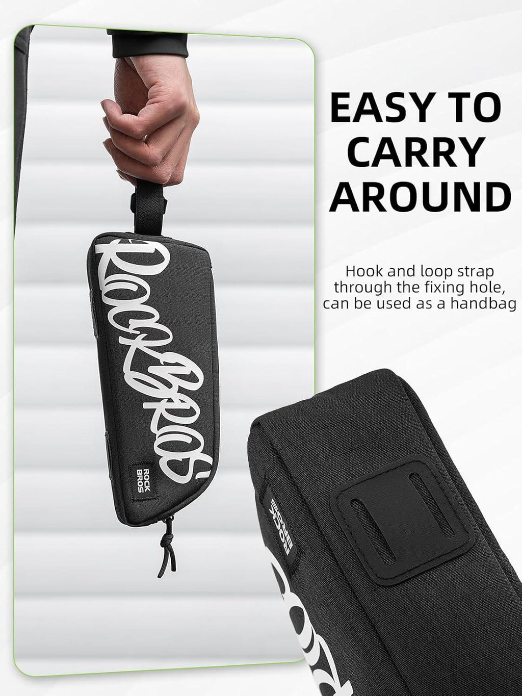 RockBros Bolsa de Tubo Superior Bolsa de Marco 0.8L con Diseño Aerodinámico y Tela de Poliéster de Alta Calidad para Ciclismo de Montaña y Carretera
