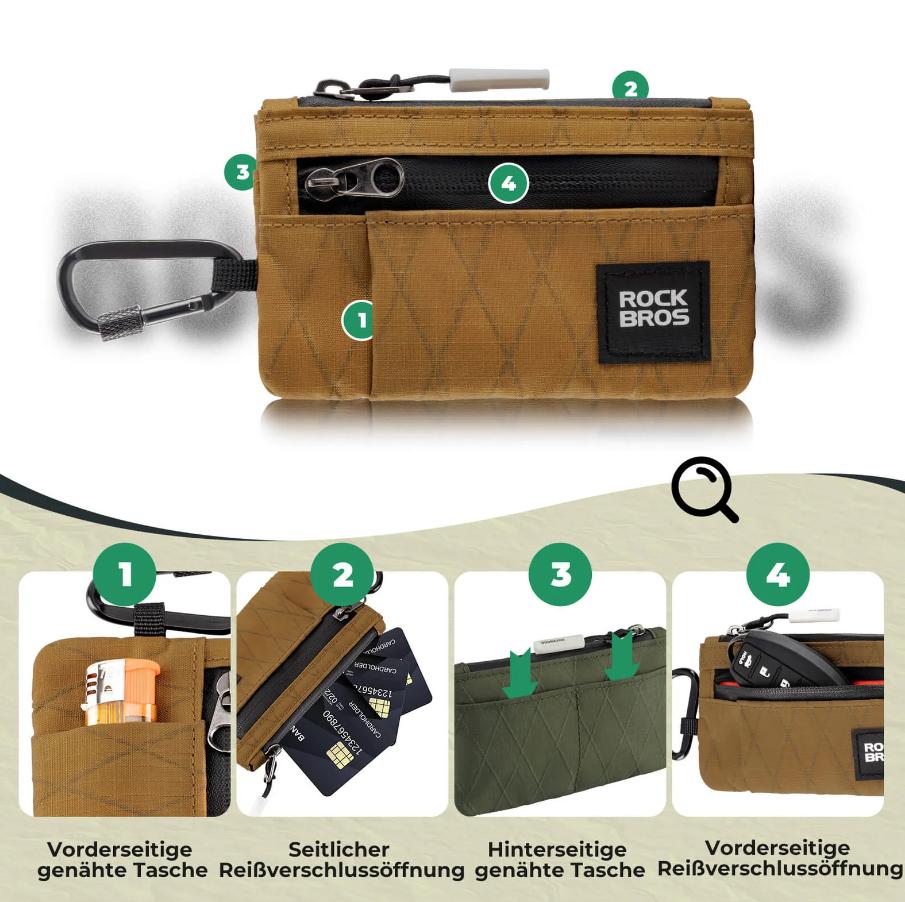 CARTERA COMPACTA ROCKBROS ️Para tarjetas y efectivo  Perfecta para el día a día, deporte y viajes ️Elegante, ligera y práctica – tu inteligente compañero de diario
