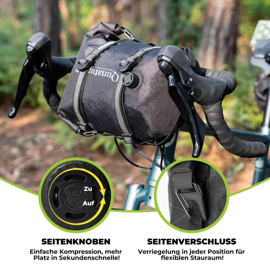 ROCKBROS Qunature bolsa de manillar 12L impermeable & ligera para bicicleta y outdoor gran capacidad para aventuras al aire libre ultraligera 100% resistente al agua accesorios para bicicletas de ciudad ciclismo