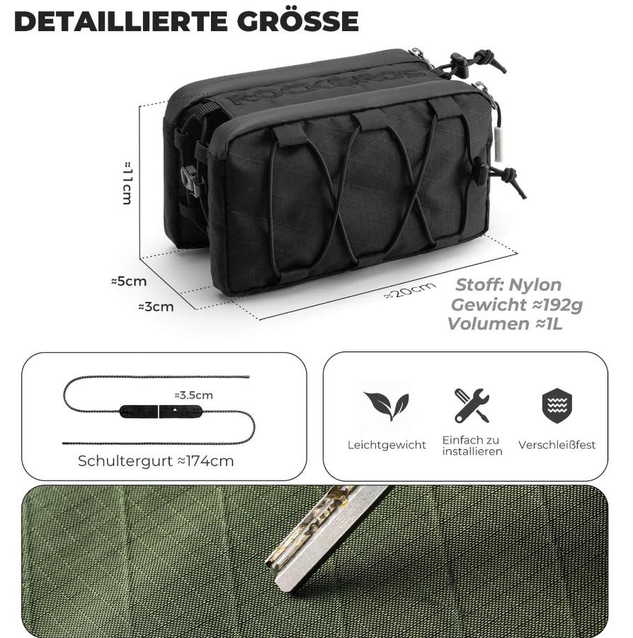 Bolsa superior, bolsa de cuadro con correa de hombro