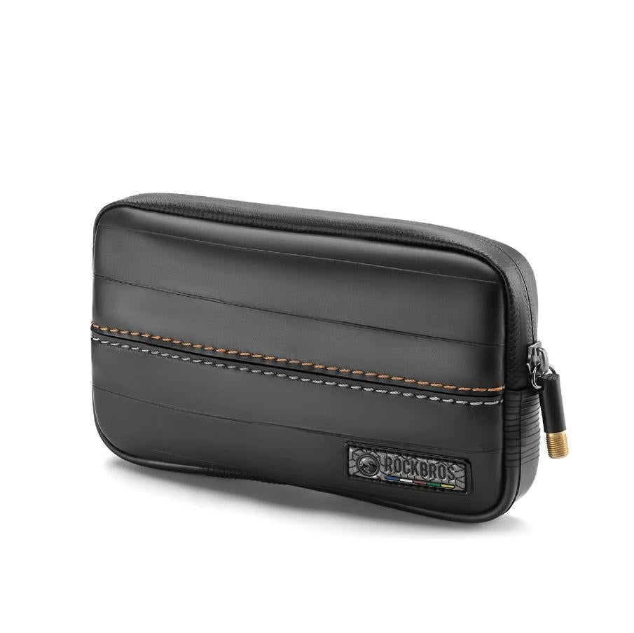 ROCKBROS Bolsos sostenibles de reciclaje de neumáticos 0,4L compactos ligeros portátiles con varios compartimentos para excursiones en bicicleta y desplazamientos bag