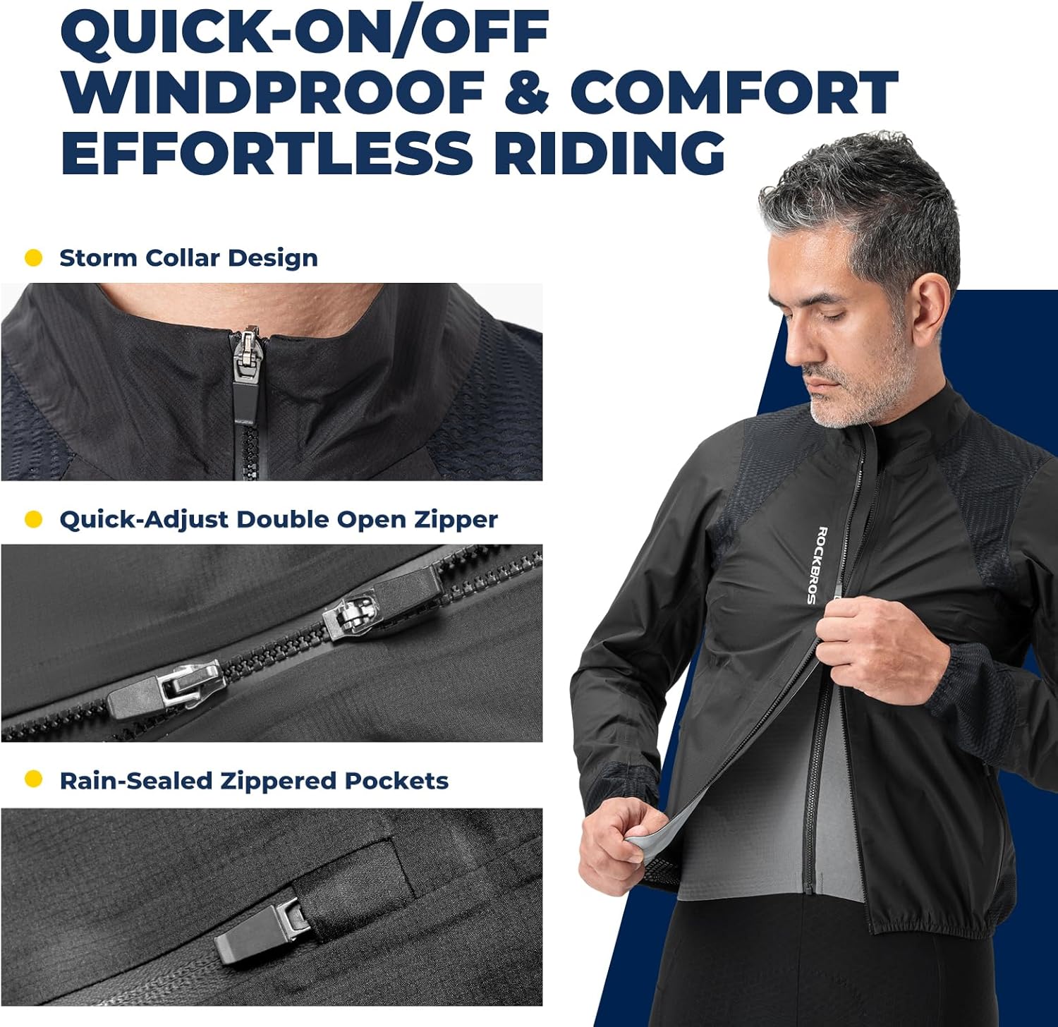 Chaqueta de lluvia para hombre impermeable