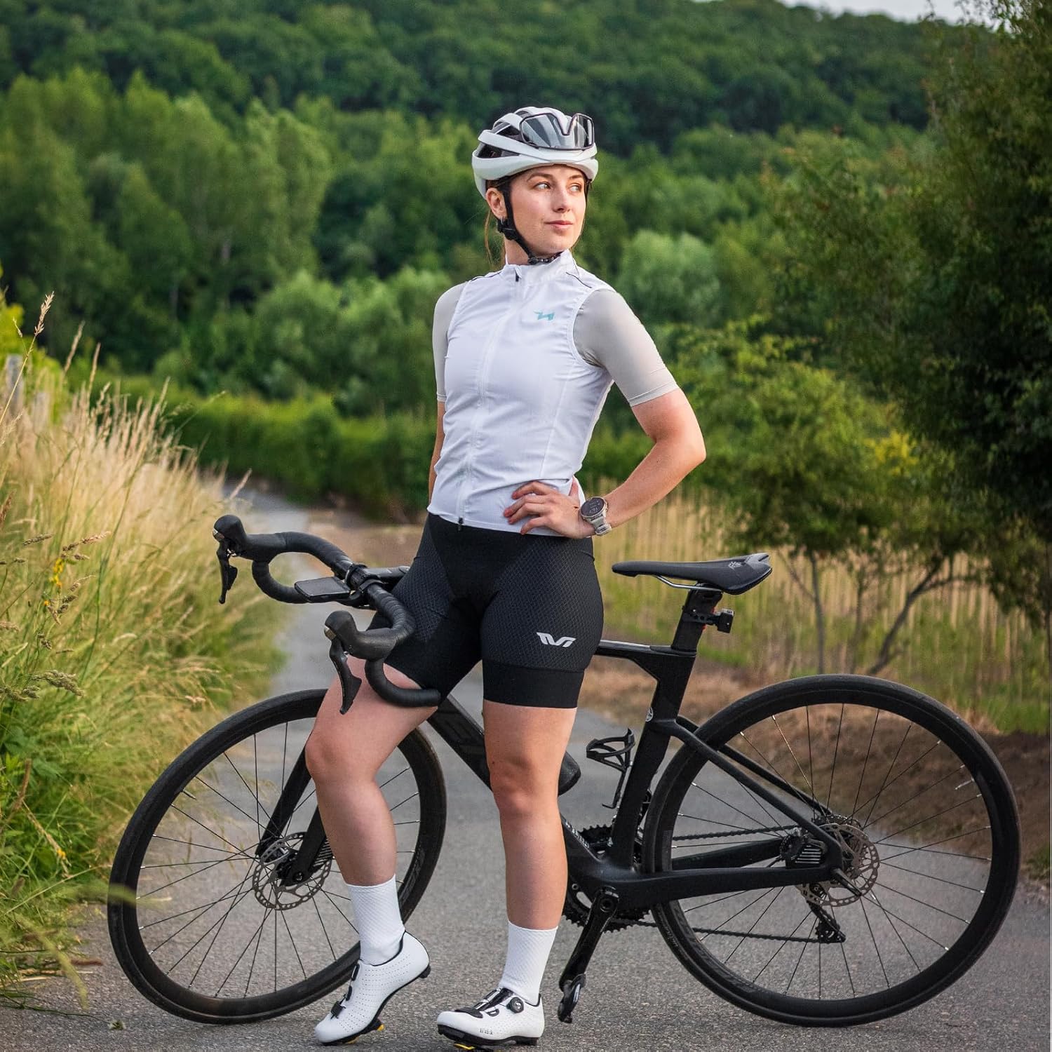 ROCKBROS chaleco de ciclismo para mujer cortavientos, ultraligero y transpirable, ajuste entallado con elementos reflectantes, cremallera bidireccional YKK para máxima libertad de movimiento