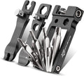 ROCKBROS Jogo de herramientas multifunción para bicicleta 20 en 1, set de reparación plegable de acero inoxidable