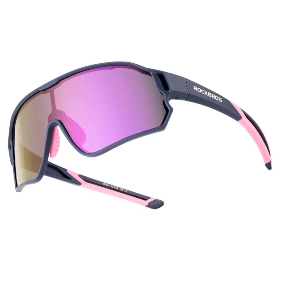 ROCKBROS Gafas de ciclismo para niños Protección UV400 Gafas de sol polarizadas Hechas de material TR90 para una visión óptima y comodidad de uso Visión sin deslumbramiento Diseño ligero y portátil Adecuado para ciclismo y varias actividades al aire libre