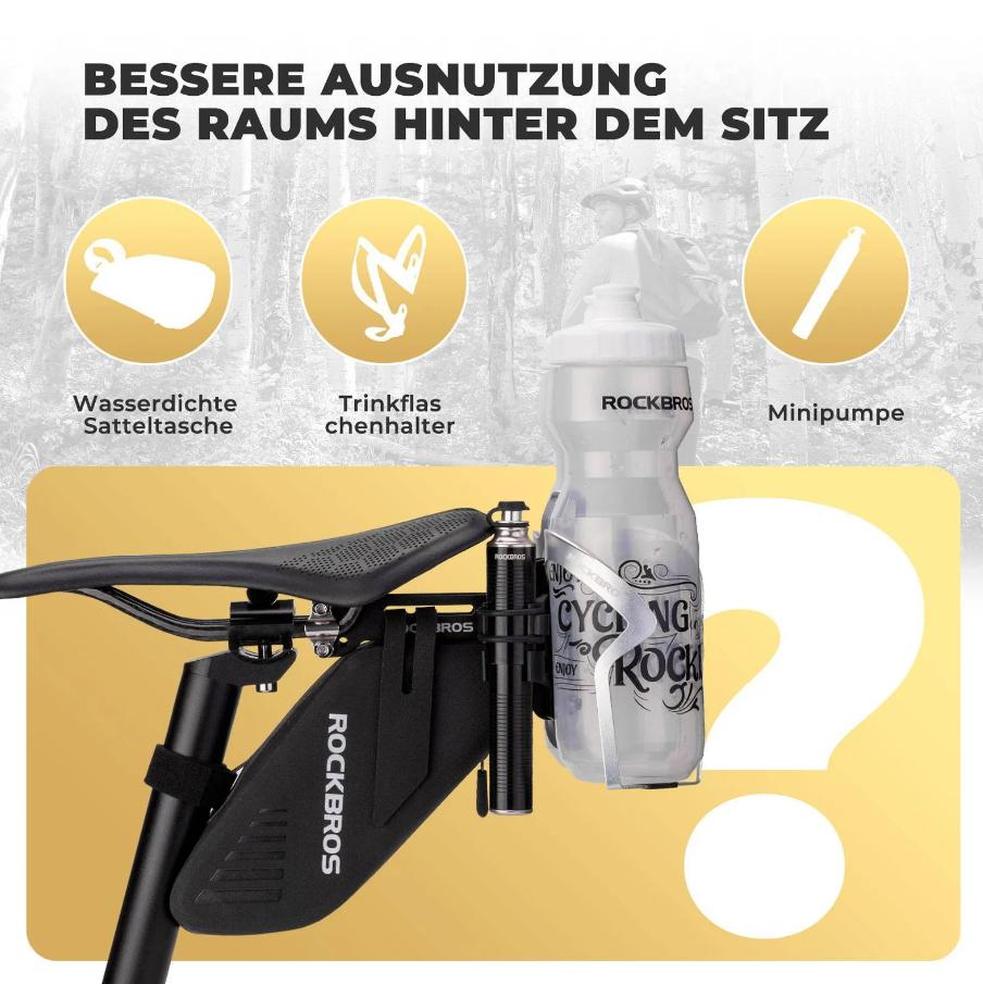 ROCKBROS Adaptador Portabotellas Bicicleta Aluminio Ajustable Soporte