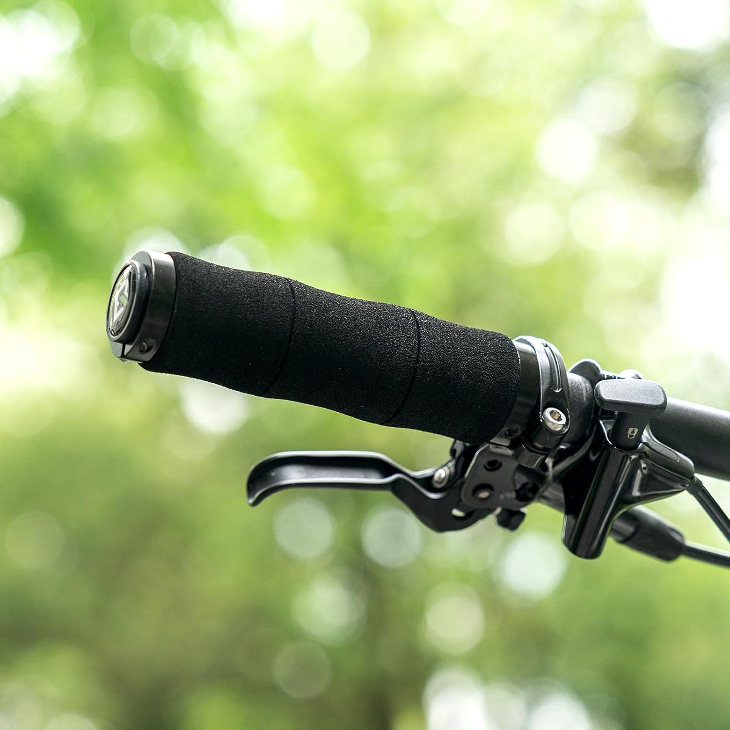 ROCKBROS manopla de bicicleta antideslizante de esponja EVA con diseño de bloqueo de aluminio, manopla para scooter y manopla para barra de dirección, manopla de bicicleta para MTB, bicicleta de carretera y trekking, e‑bike, 22 mm