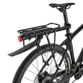 ROCKBROS portapaciente de bicicleta de aluminio robusto y ligero para MTB/trekking de 24–29 inch con guardabarros y reflector, ideal para ir al trabajo y bikepacking