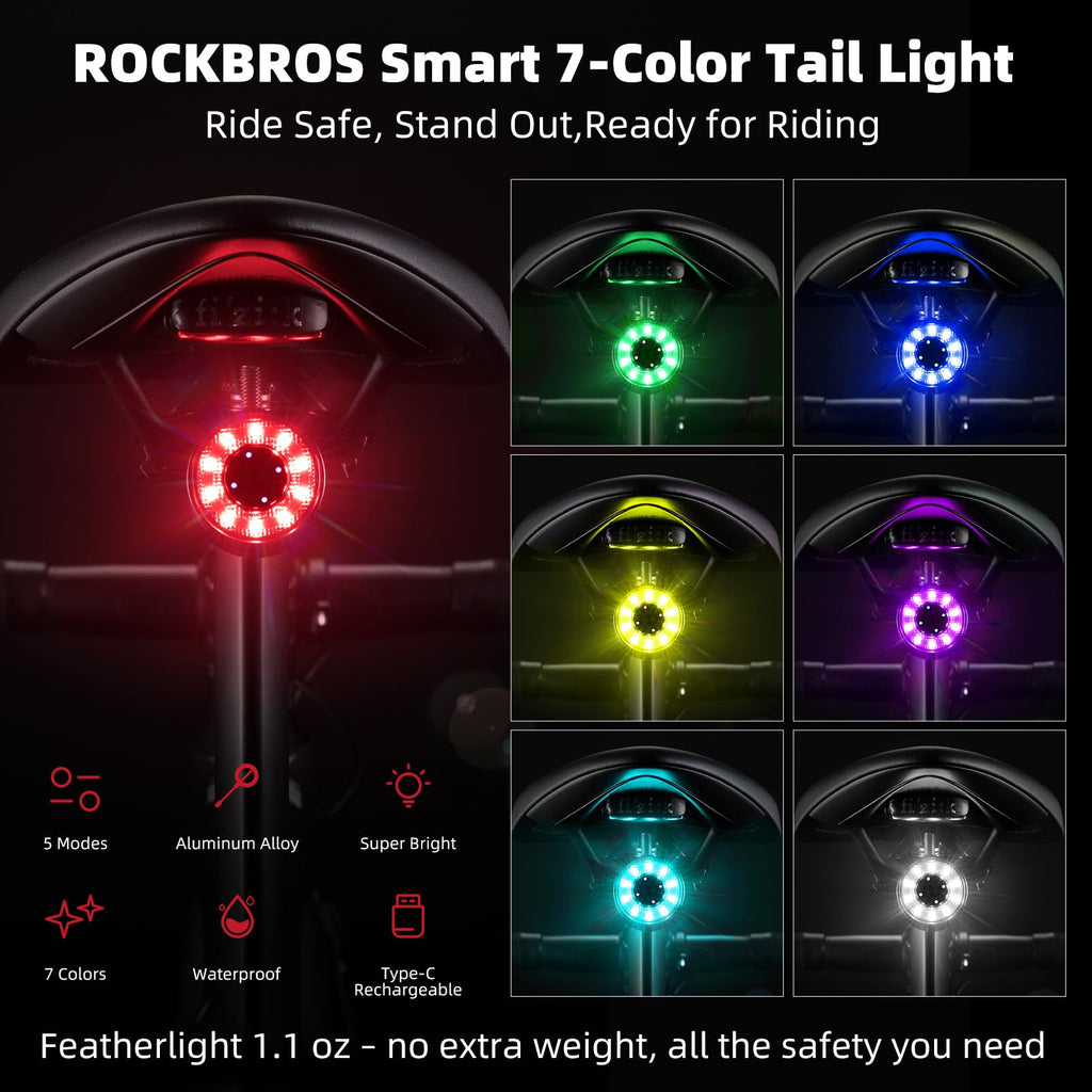 Luz trasera inteligente para bicicleta Q1MAX: luz LED con sensor de freno