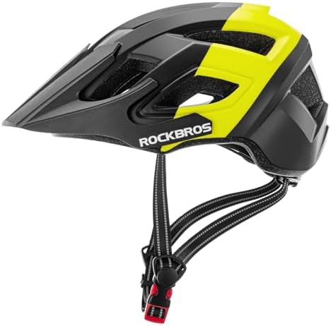 ROCKBROS casco de bicicleta certificado CE, casco de seguridad para hombres y mujeres, compatible con MTB y carretera, accesorios, talla única 56–62 cm