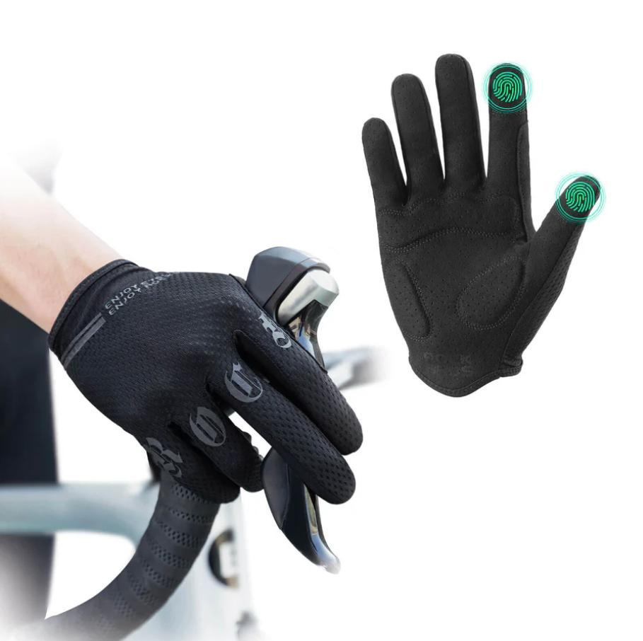ROCKBROS guantes de ciclismo de dedos completos compatibles con pantalla táctil