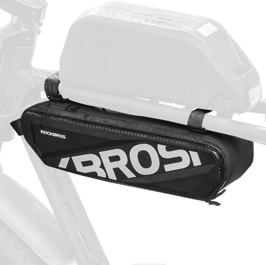 ROCKBROS Bolsa de Bicicleta Marco Bicicleta Bolsa Impermeable Manillar Bolsa 4.5L Negro