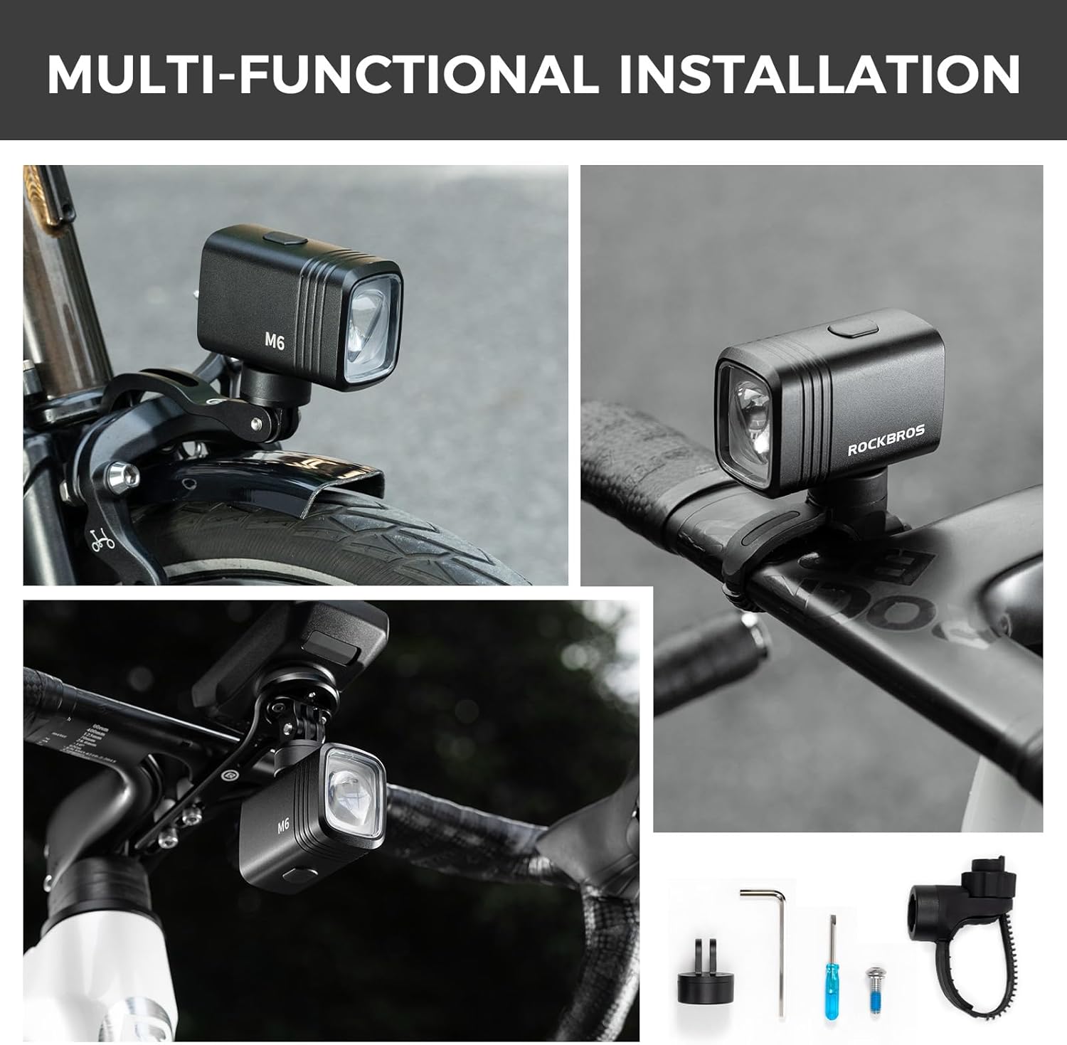 ROCKBROS 1000LM Bike Headlight with Smart Control