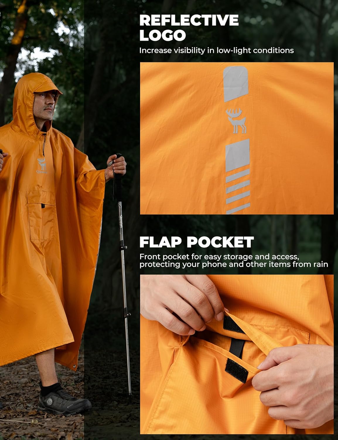 Poncho Impermeable 3 En 1