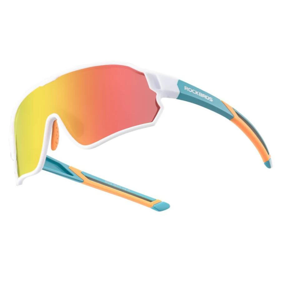 ROCKBROS Gafas de ciclismo para niños Protección UV400 Gafas de sol polarizadas Hechas de material TR90 para una visión óptima y comodidad de uso Visión sin deslumbramiento Diseño ligero y portátil Adecuado para ciclismo y varias actividades al aire libre