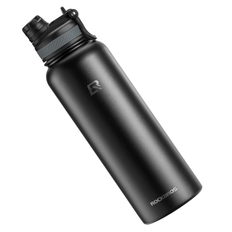 ROCKBROS botella de agua de acero inoxidable 550ml/650ml/1000ml/1200ml, termo, sin BPA, botella de agua de gran capacidad, a prueba de fugas, termo para bicicleta, outdoor, senderismo, deporte