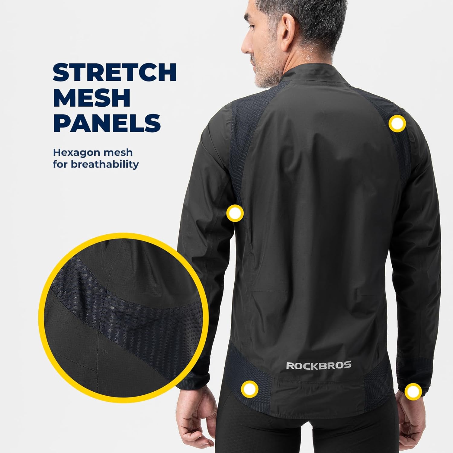 Chaqueta de lluvia para hombre impermeable