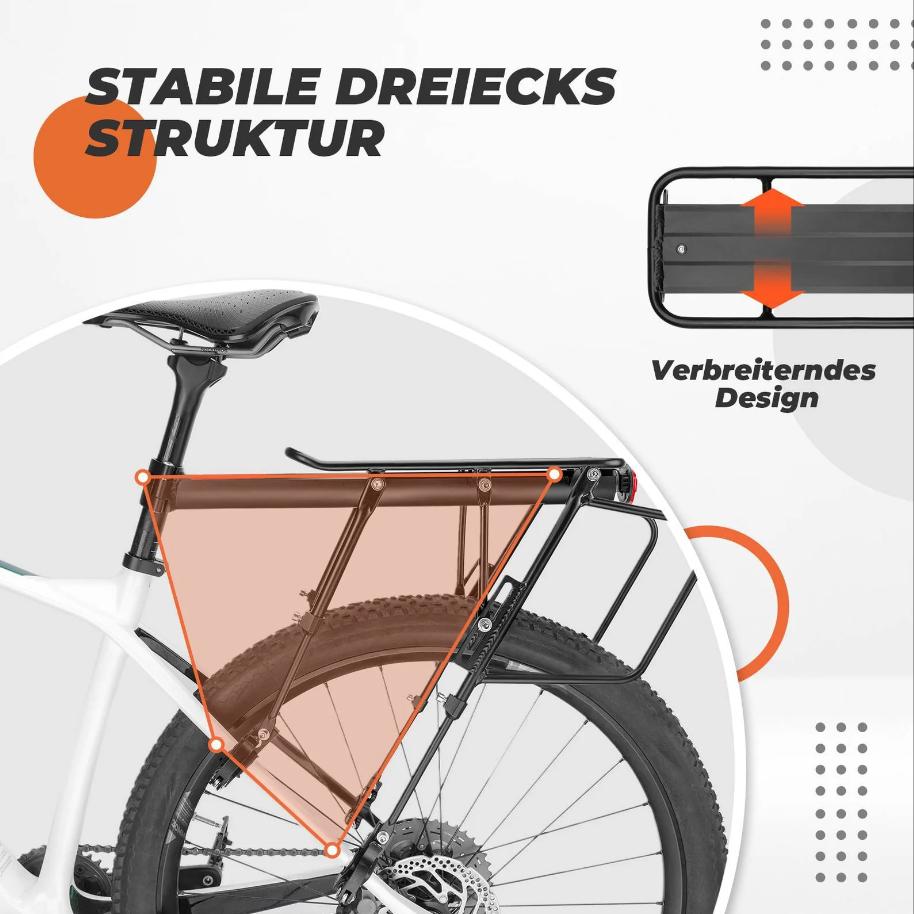 ROCKBROS portapaciente de bicicleta ajustable con cierre rápido y reflector, aleación de aluminio, diámetro de 10,37 mm, capacidad de carga de 75 kg, práctico y rápido para bicicletas de 24–29 inch
