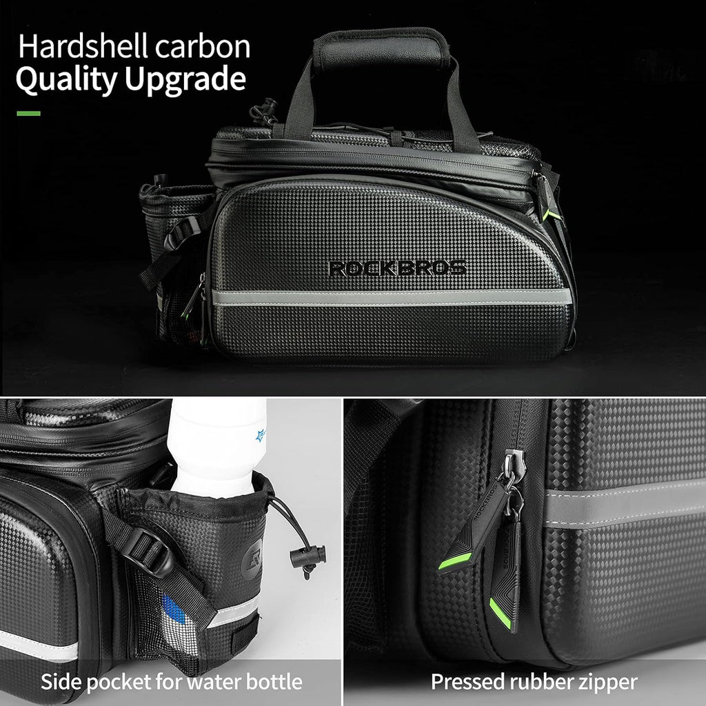 ROCKBROS Bolsa de Bicicleta para Portaequipajes 10-35L Bolsa de Almacenamiento Impermeable para Transporte