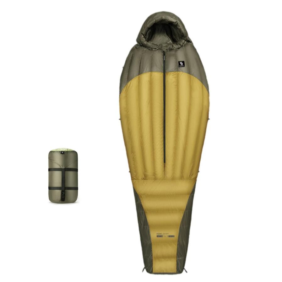 ROCKBROS Qunature saco de dormir ultraligero para -10°C a -5°C diseño mumia con relleno de 90% de plumas & protección antiviento 3D ideal para camping al aire libre & excursiones de montaña